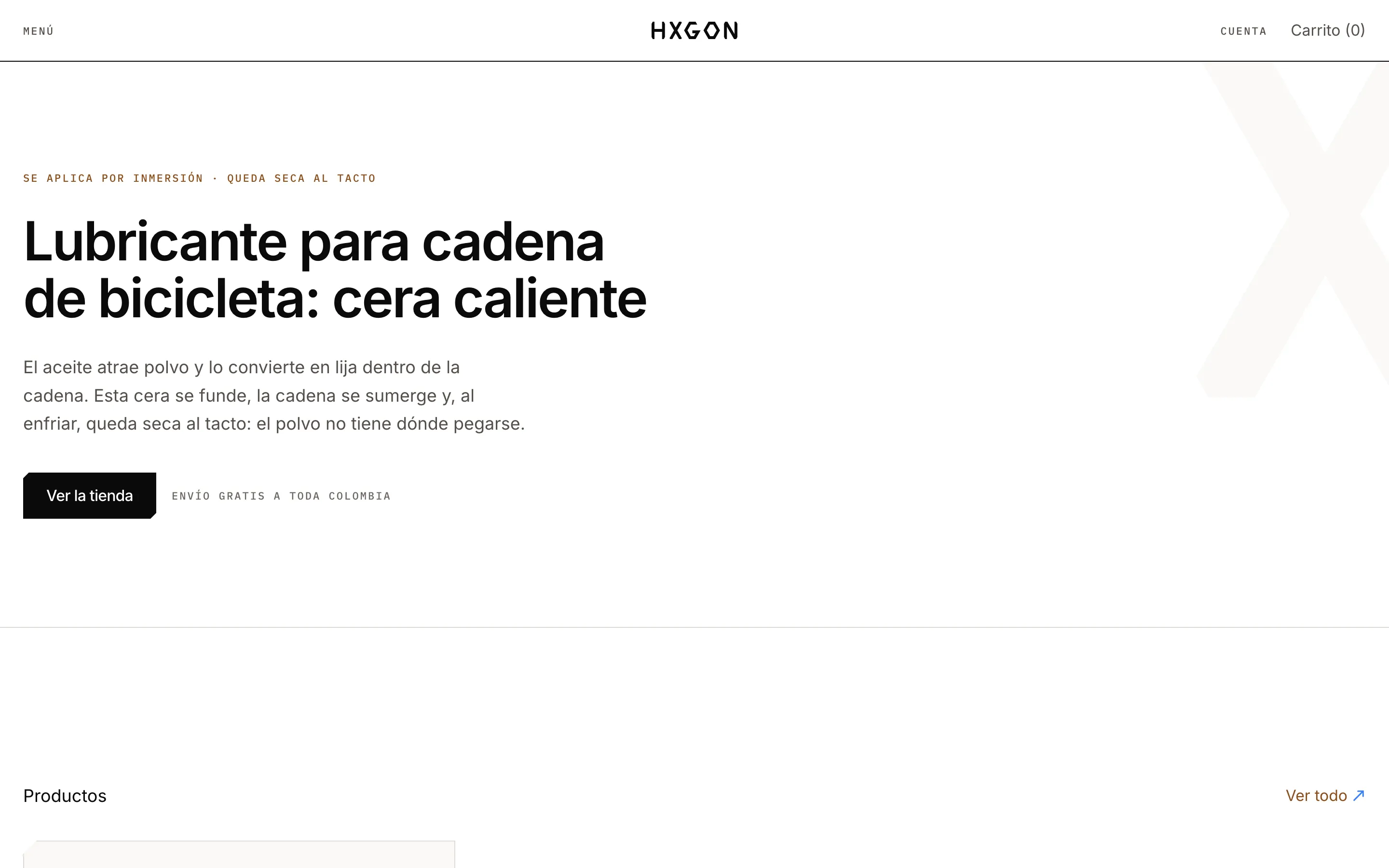 The home page: one product, explained before it is sold.